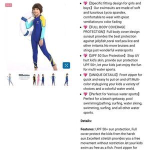 ‎NEW WITH TAGS ZCCO SUNSUIT/WETSUIT